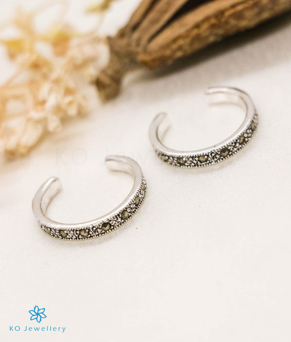 The Mistral Silver Marcasite Toe-Rings