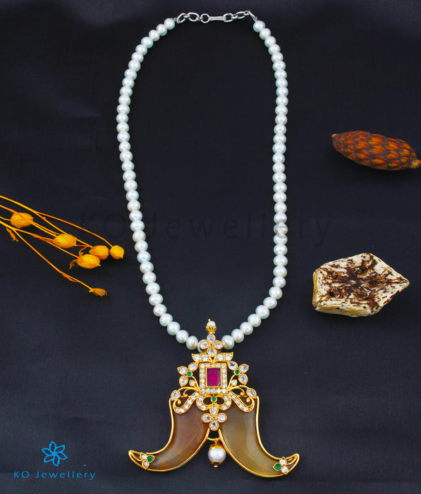 The Dushyant Silver Tiger Claw Pearl Necklace