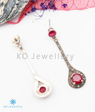 Copy of INdiranagar stock Silver Earrings - marcasite 41