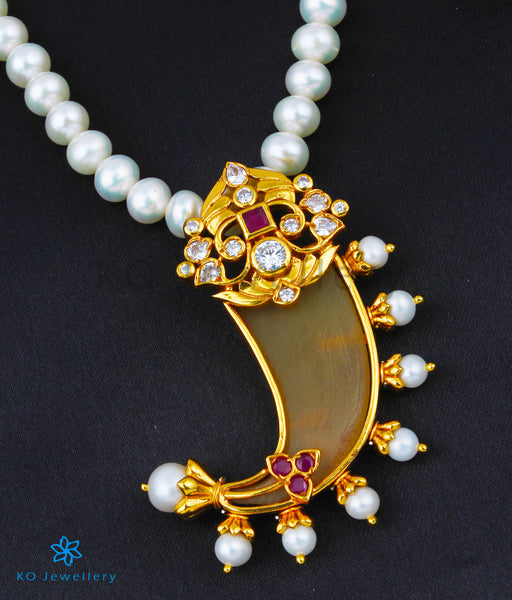 The Kokkethathi Silver Pearl Necklace-Buy Online. — KO Jewellery