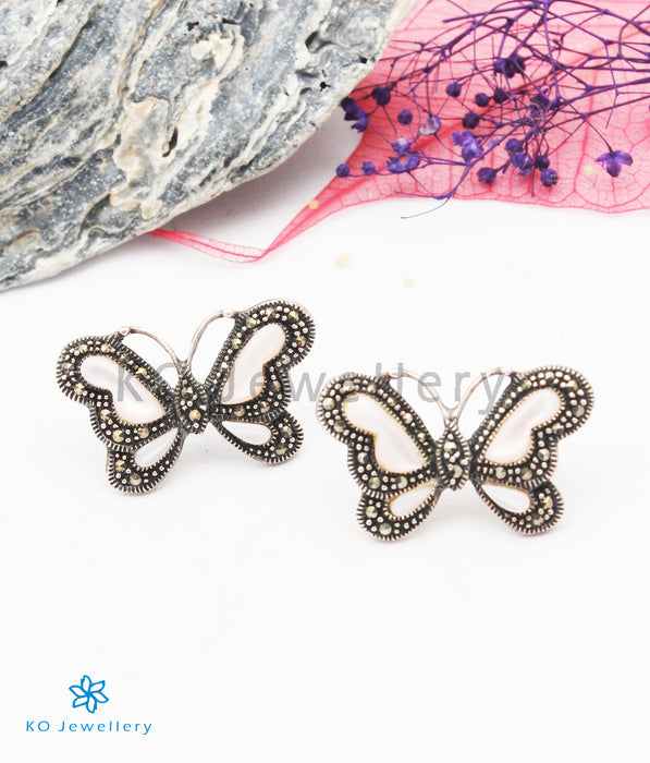 The Sparkling Butterfly Silver Marcasite Earrings