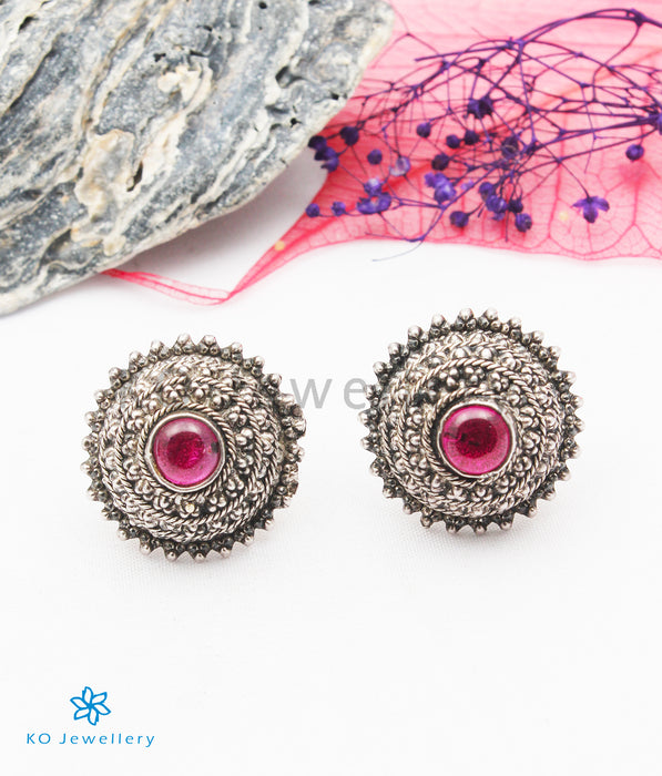 The Silver Red Earrings