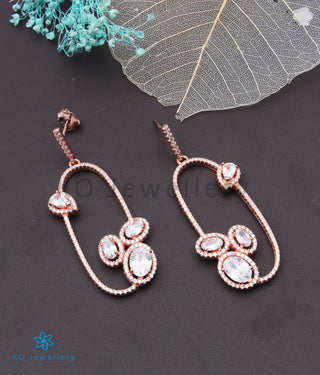 Copy of INdiranagar stock Silver Earrings - rose gold 6