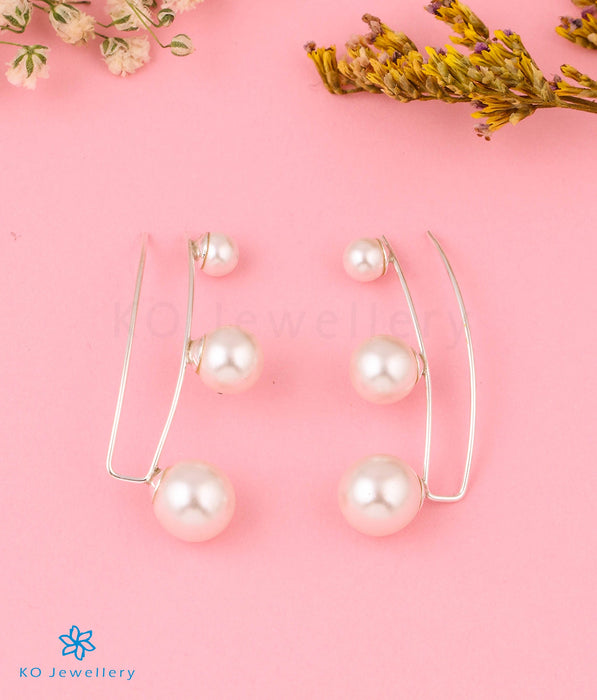 The Elegant Pearl Silver EarCuffs
