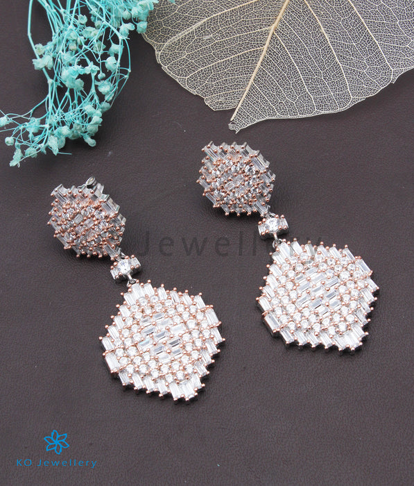 Silver Oxidized Chandbali Style White Beads Stud Earrings – Sabhyasha