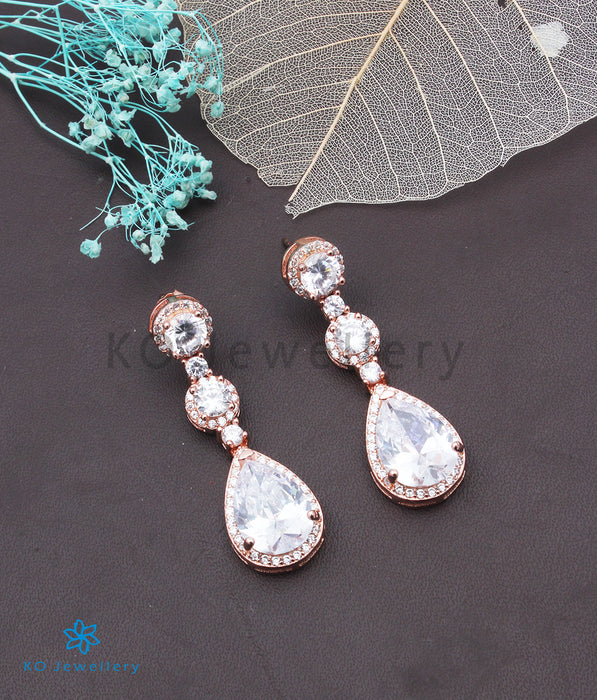 Copy of INdiranagar stock Silver Earrings - rose gold 11