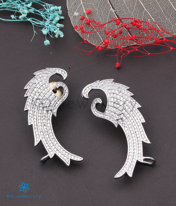 The Silver Angel-Wings Ear Cuffs