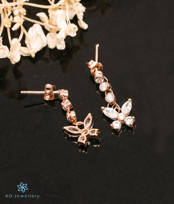 The Maria Silver Rose-Gold Earrings