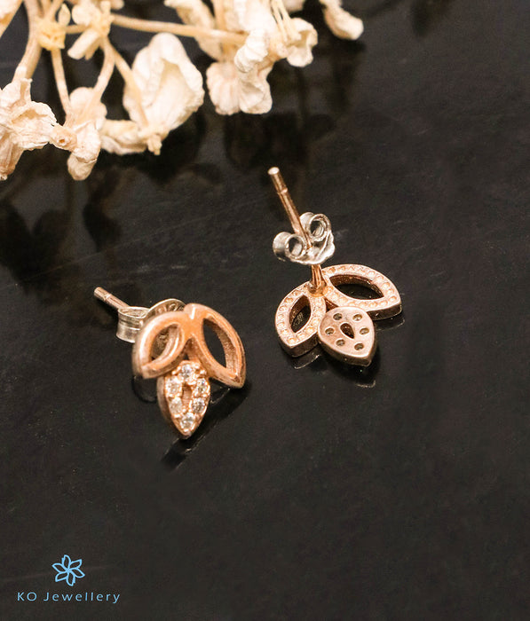 The Silvia Silver Rose-Gold Earrings