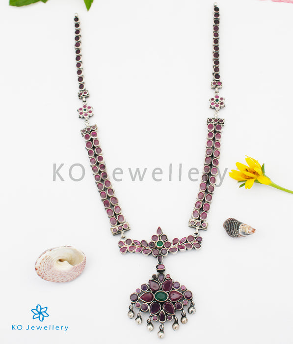 The Ila Silver Reversible Addige Necklace (Oxidised)