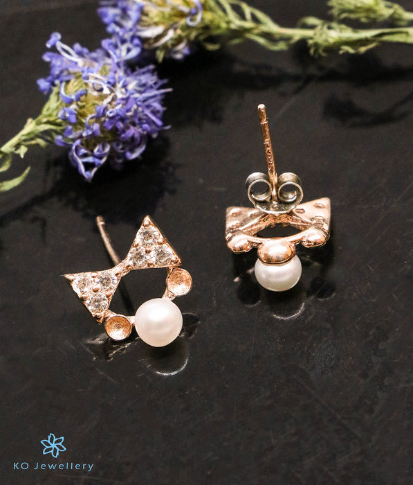 The Yesha Silver Rose-Gold Earrings