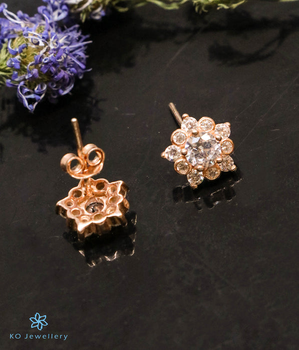 The Zarna Silver Rose-Gold Earrings