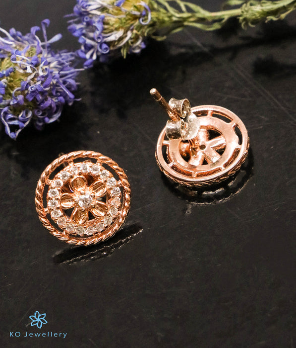 The Aara Silver Rose-Gold Earrings