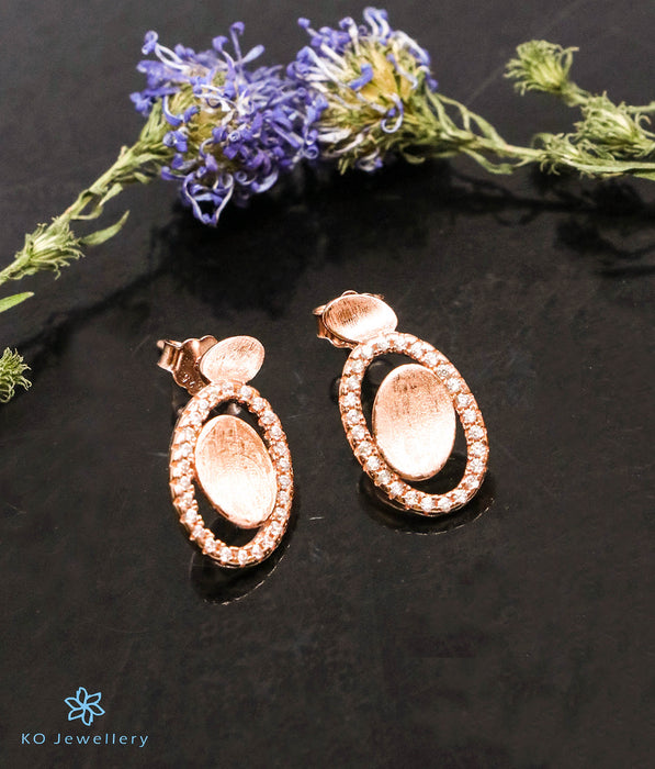 The Alaina Silver Rose-Gold Earrings