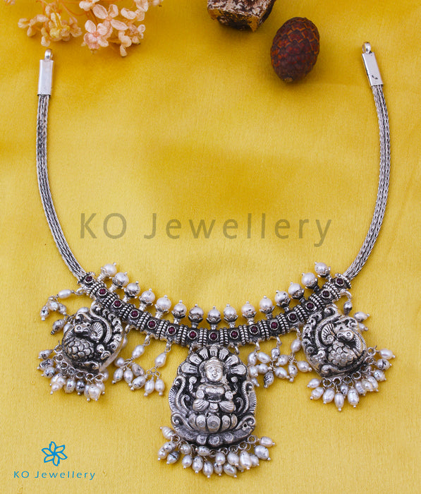 The Namrata Lakshmi Silver Necklace (Oxidised)