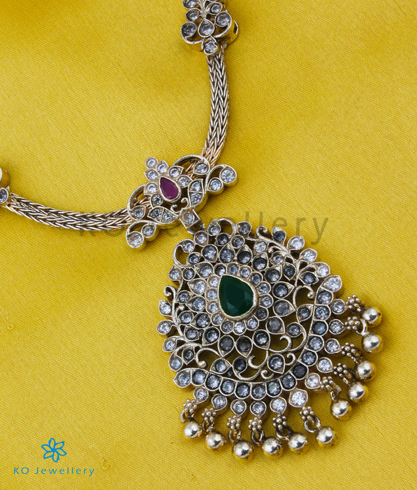 The Diya Silver Necklace (Oxidised)