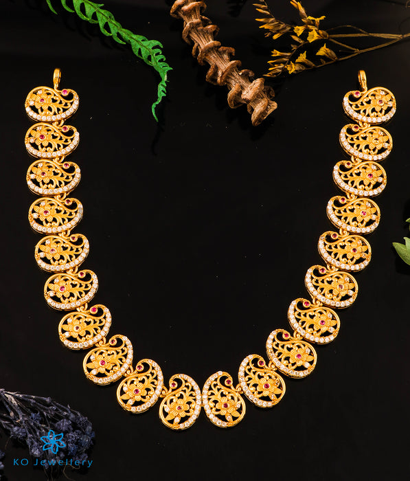 The Chetaki Silver Paisley Necklace