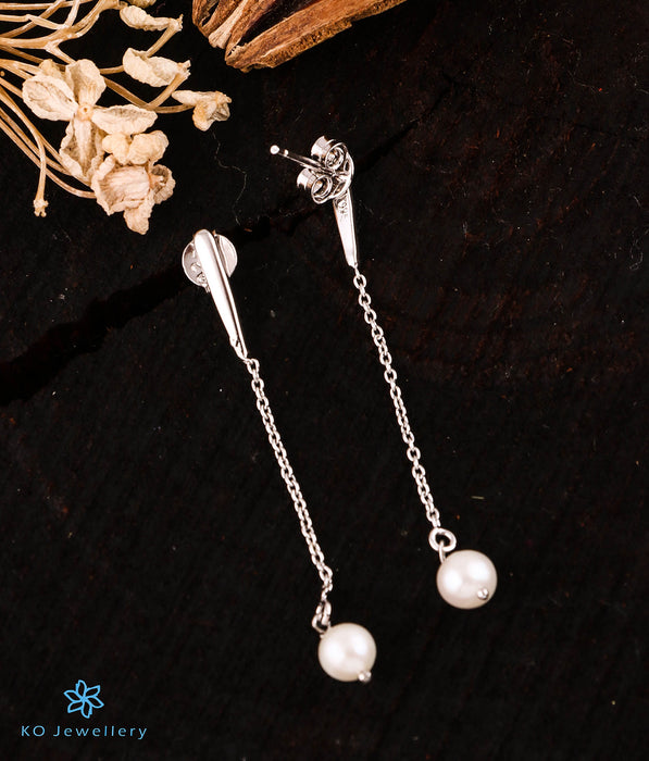 The Pearl Drop Cocktail Silver Earrings