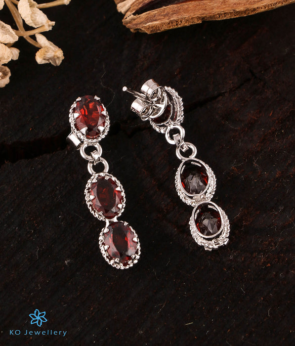 The Cerise Cocktail Silver Earrings