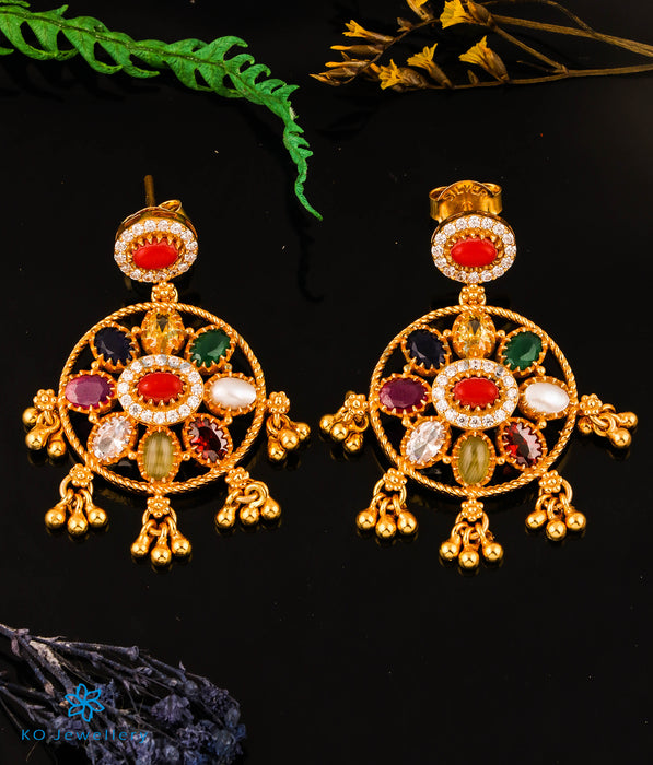 The Ujjvala Silver Navratna Necklace & Earrings