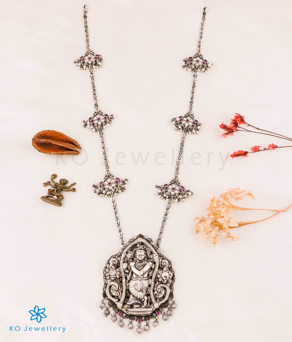 The Yadhunandana Silver Krishna Nakkasi  Necklace