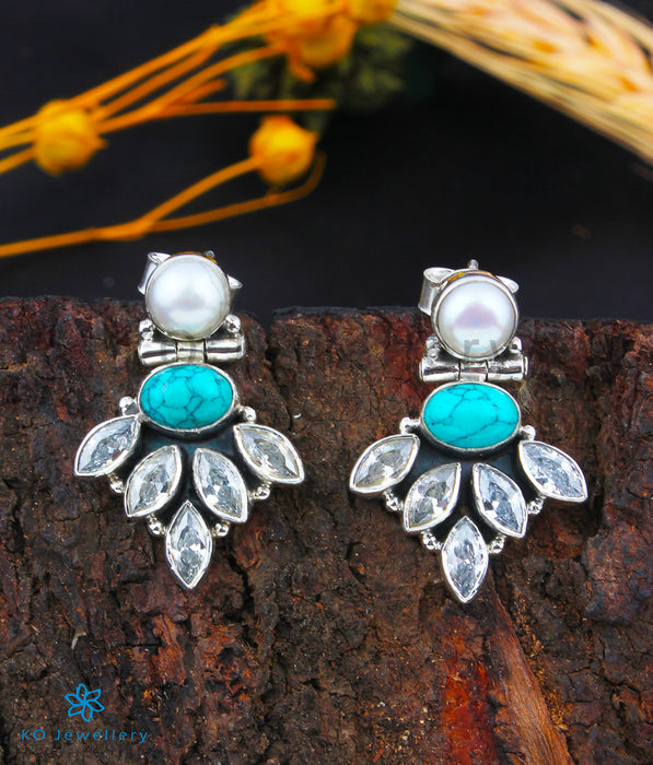The Amrit Silver Gemstone Earrings (Turquoise)