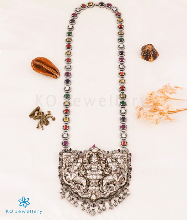 The Mahalakshmi Silver Navratna Necklace