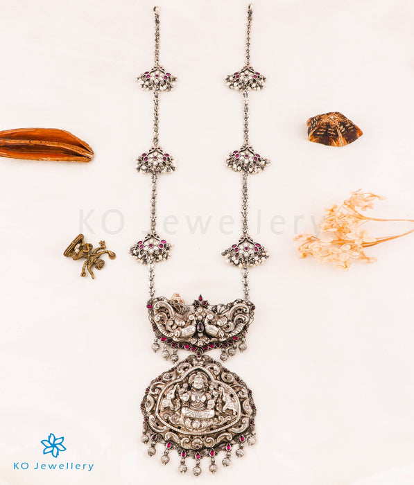 The Deepta Lakshmi Silver Nakkasi  Necklace