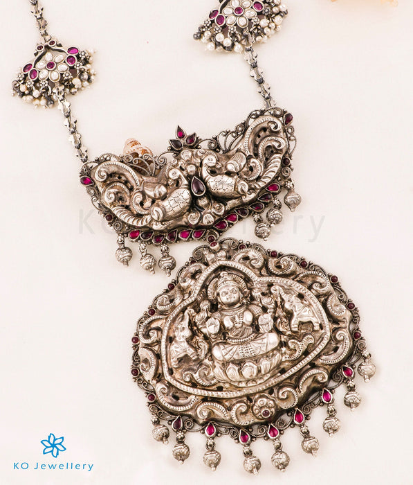 The Deepta Lakshmi Silver Nakkasi  Necklace