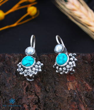 The Amudha Silver Gemstone Earrings (Turquoise)