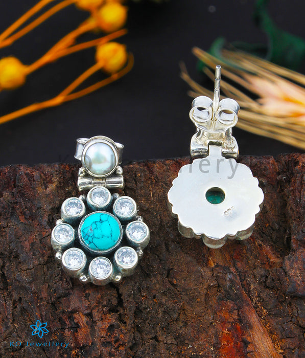 The Parisera Silver Gemstone Earrings (Turquoise)