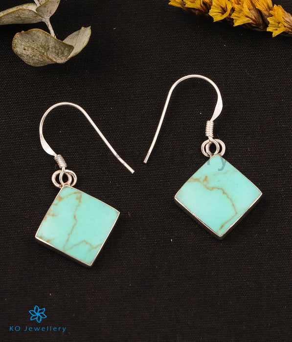 The Subtle Chic Silver Earrings (Turquoise)