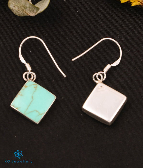 The Subtle Chic Silver Earrings (Turquoise)
