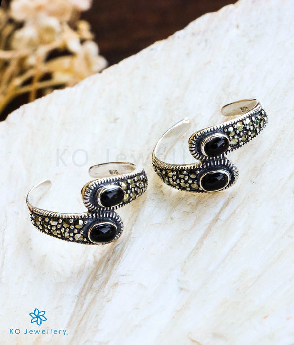The Anna Silver Marcasite Toe-Rings