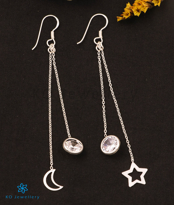 The Celestial Star Silver Earrings