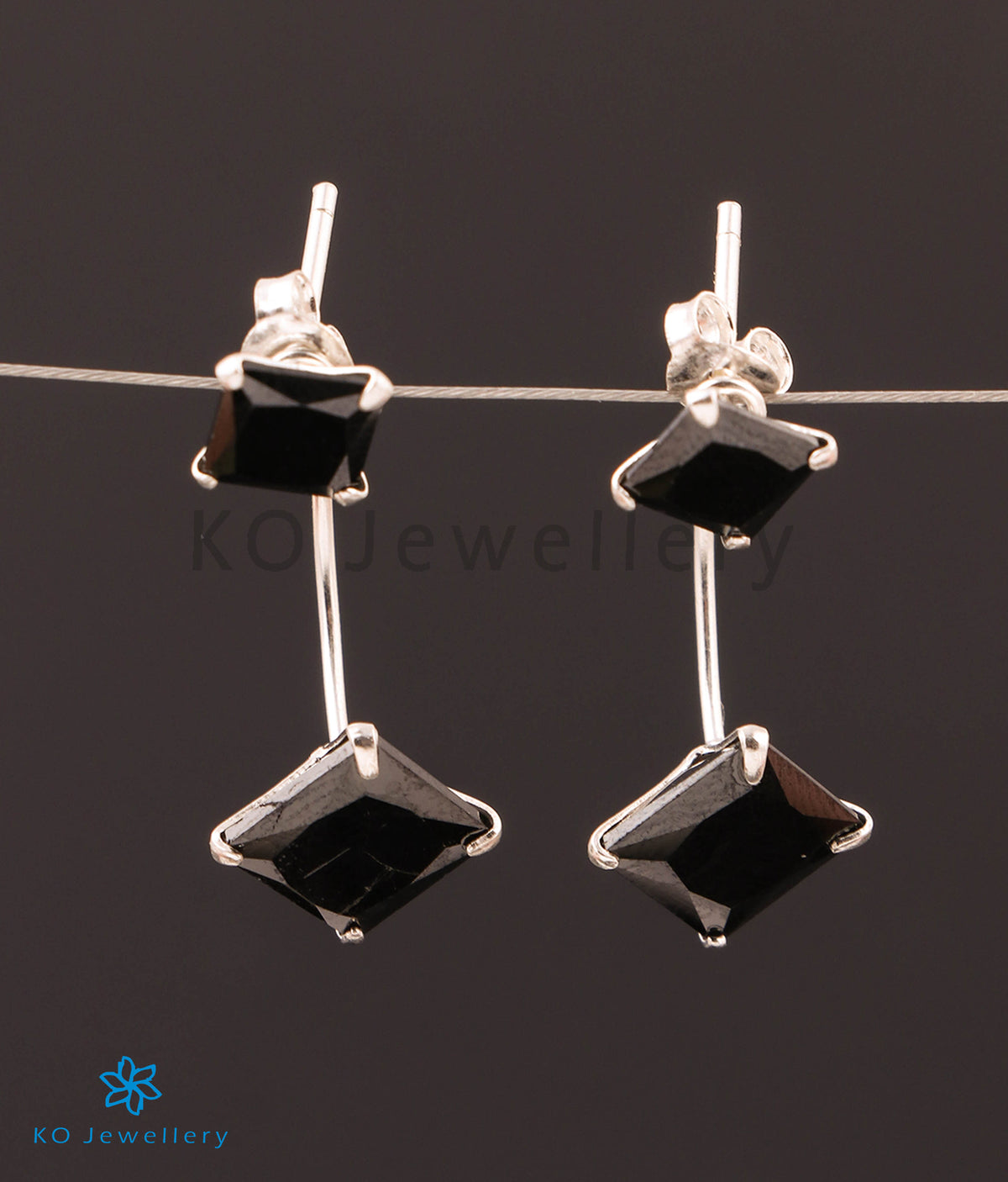 Buy Fine 925 Silver Earrings Pull Through Ears Dangling Tiny Online in  India  Etsy
