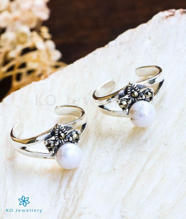 Handmade Silver Pearl Ring, Weight: 6g Approx, 4-16 Us Size Available at Rs  899/piece in Jaipur