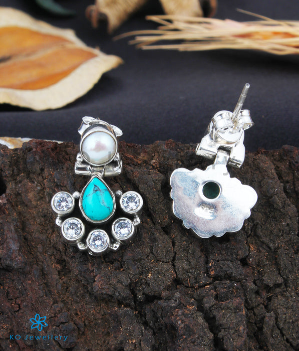 The Sarv Silver Gemstone Earrings (Turquoise)
