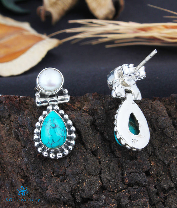 The Harita Silver Gemstone Earrings (Turquoise)