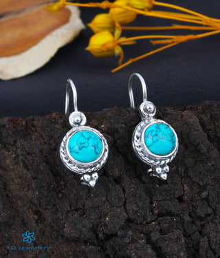 The Manya Silver Gemstone Earrings (Turquoise)