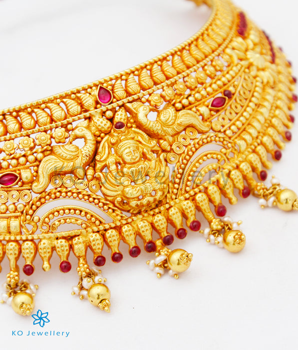 The Snigdha Silver Bridal Lakshmi Necklace