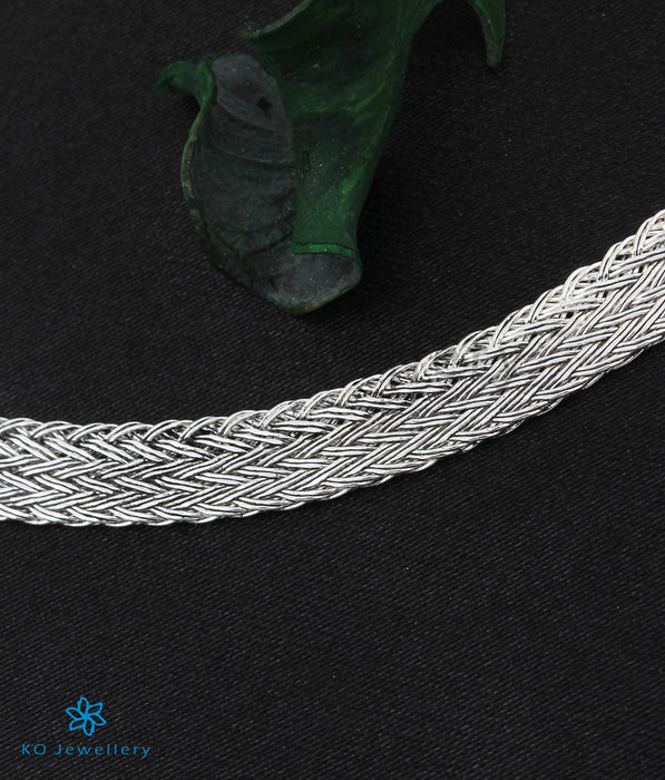 Flat Silver Chain (Oxidised)