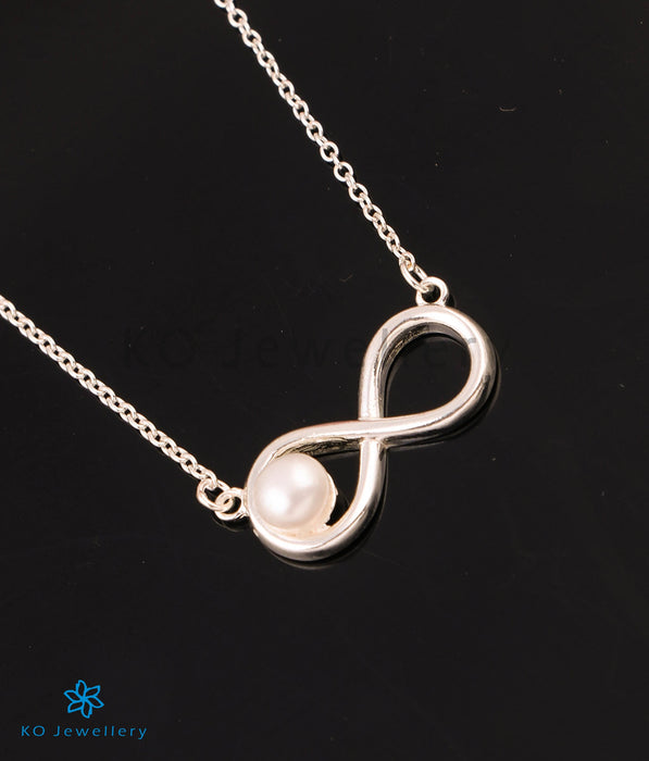 The Pearl Infinity Silver Necklace