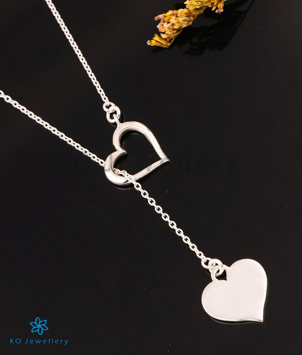 The Entangled Hearts Silver Necklace