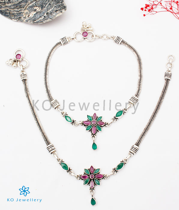 The Arusha Silver Gemstone Anklets
