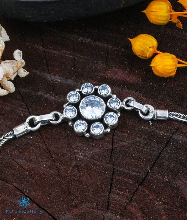 The Adit Silver Gemstone Bracelet(White)