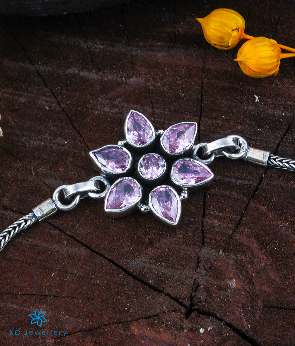 The Imara Silver Gemstone Bracelet(Pink)