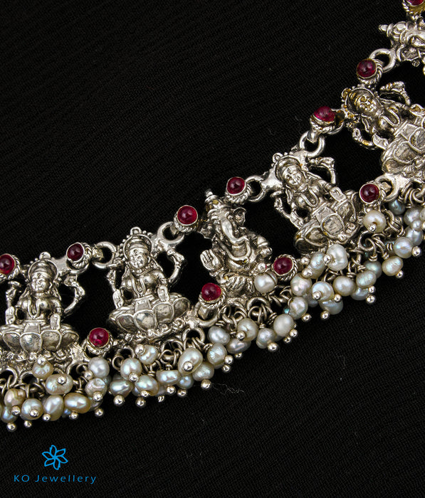 The Shuchi Silver Lakshmi Ganesha Necklace
