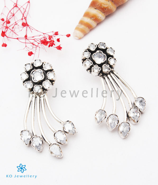 The Arusha Silver Gemstone Earrings (White)