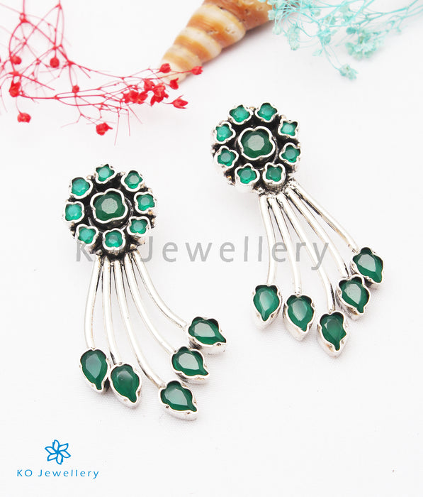 The Arusha Silver Gemstone Earrings (Green)